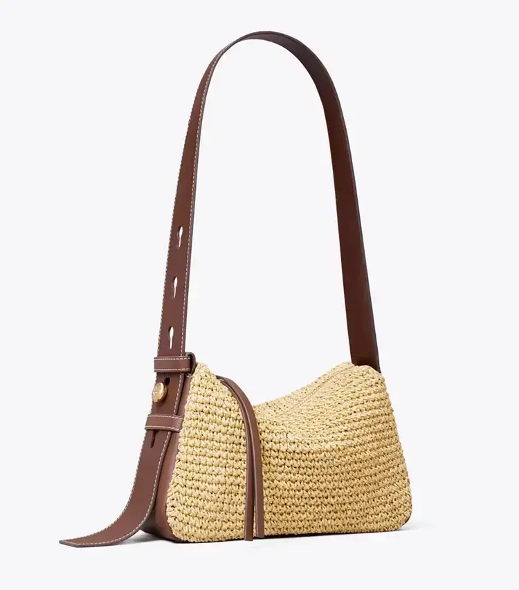 Small Romy Woven Shoulder Bag