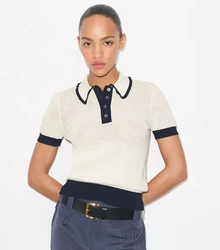 Viscose Pointelle Sweater - Image 2