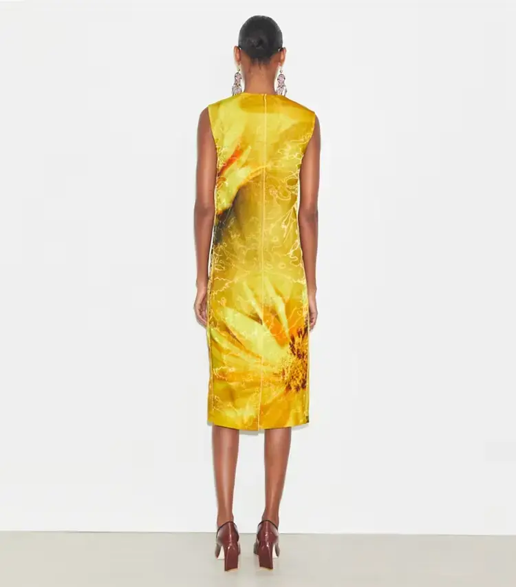 Printed Organza Dress - Image 3