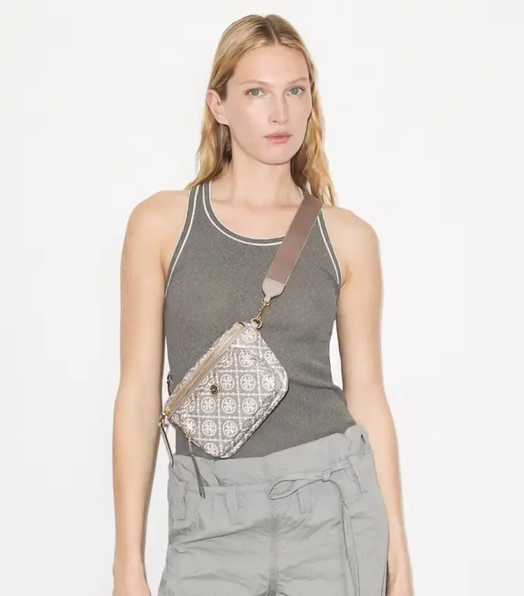 T Monogram Coated Jacquard Mini Belt Bag - Image 2