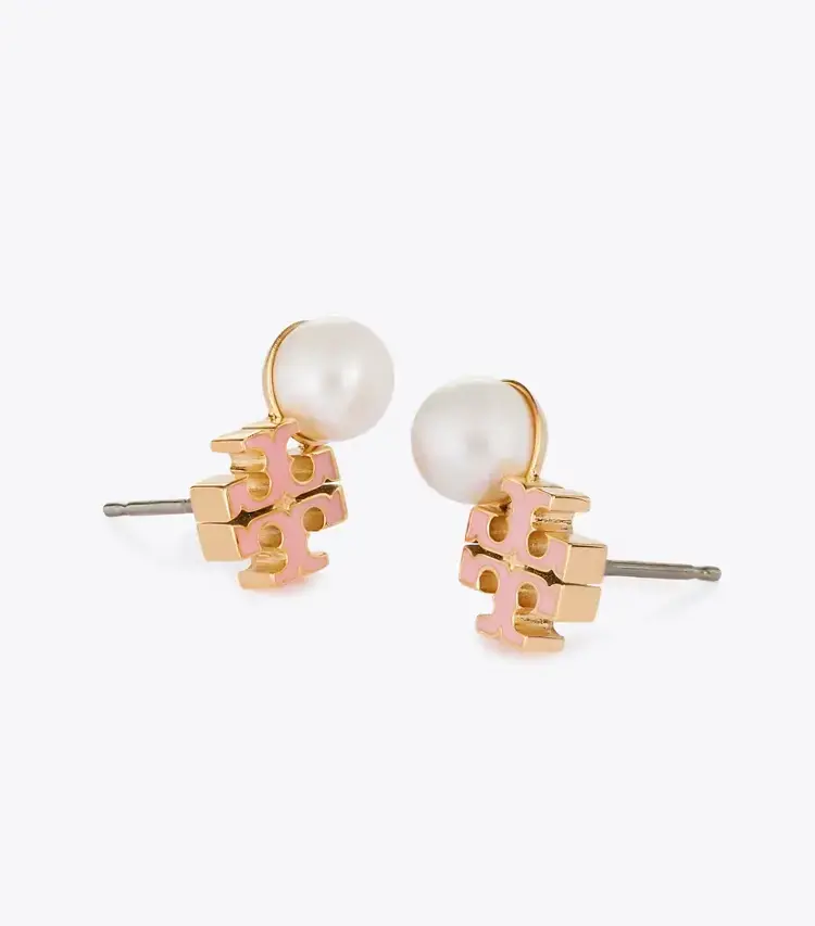 Moondance Logo And Pearl Stud Earrings - Image 2
