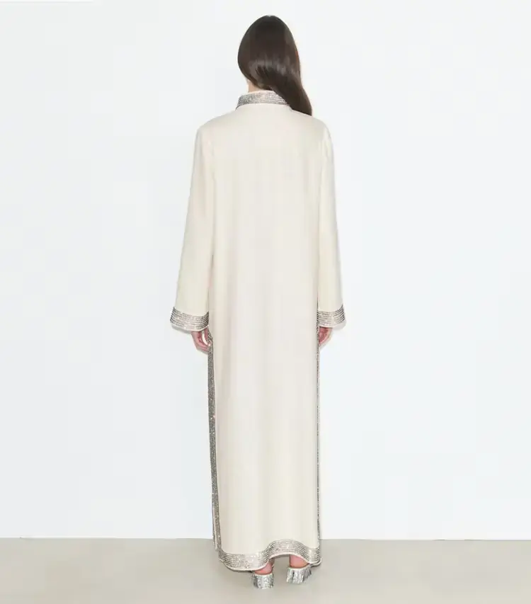 Embellished Linen Caftan - Image 3