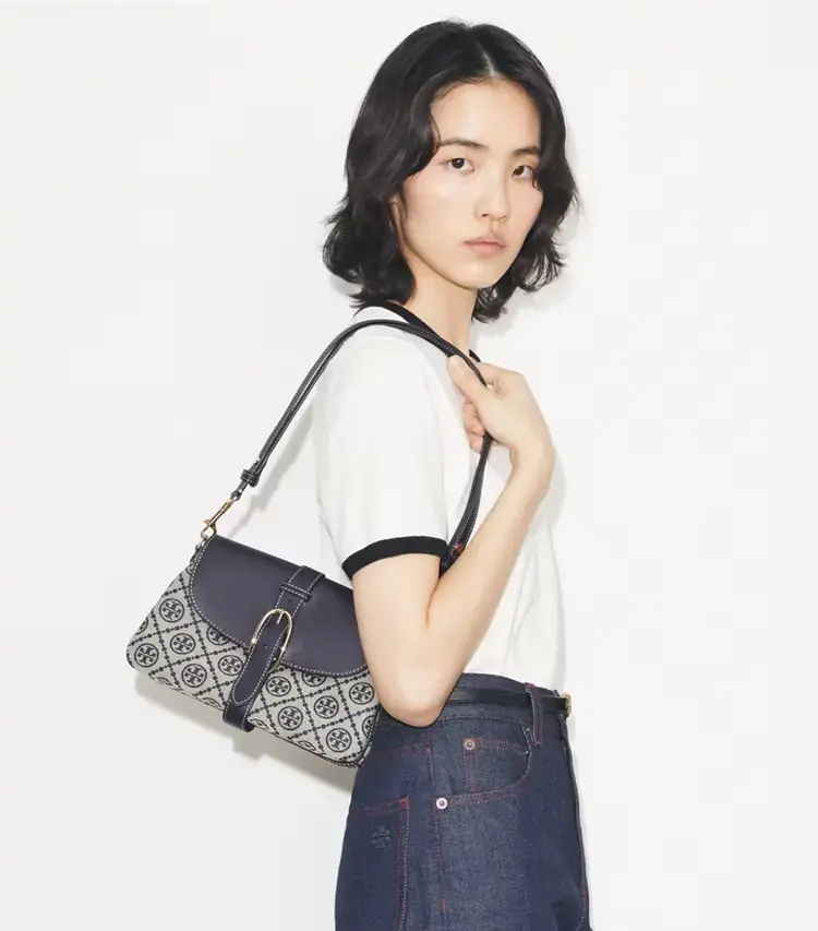 T Monogram Soft Small Shoulder Bag - Image 2