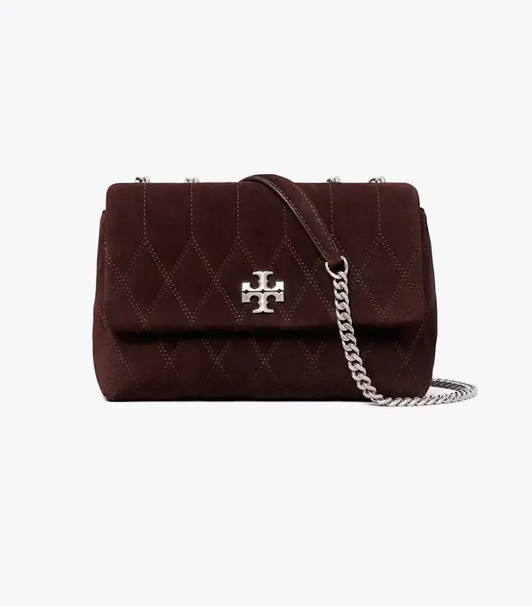 Small Kira Quilt Suede Shoulder Bag - Image 3