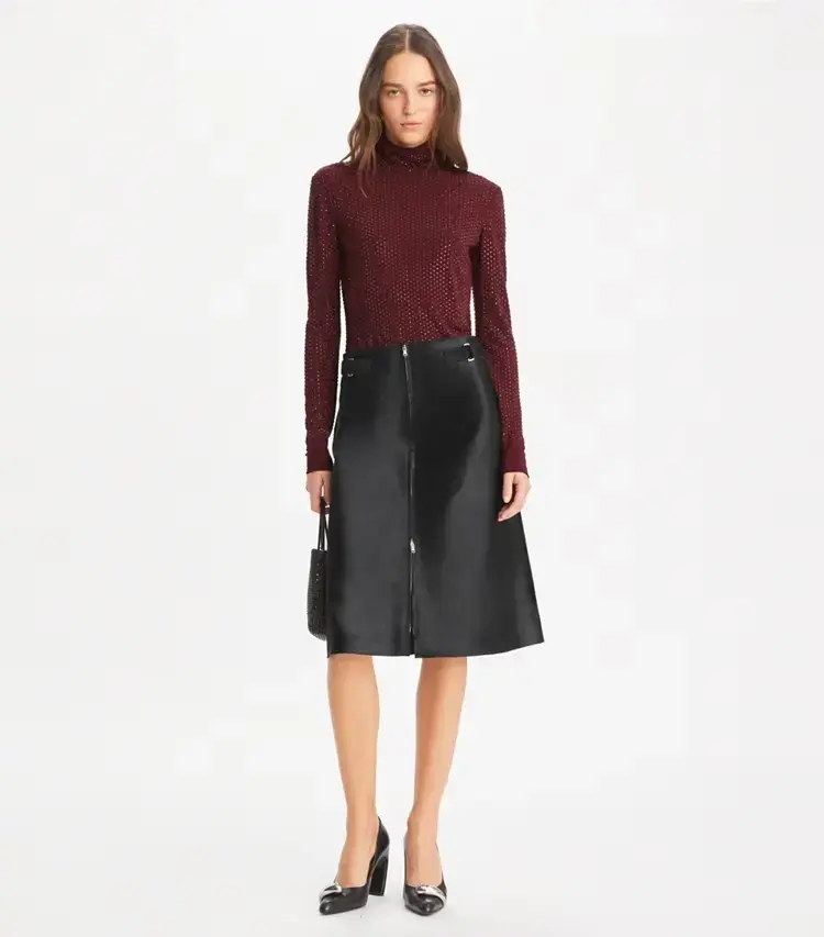 Embellished Viscose Jersey Turtleneck - Image 3