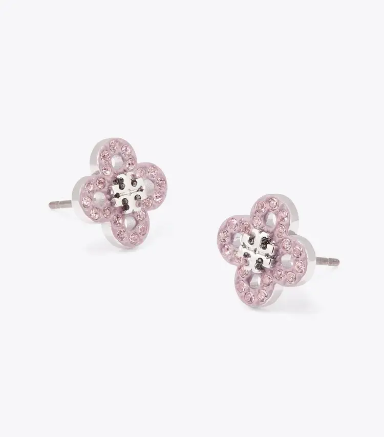 Forget Me Not Clover Stud Earrings - Image 2