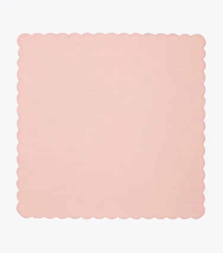 Scalloped Dinner Linen Napkin, Set Of 6