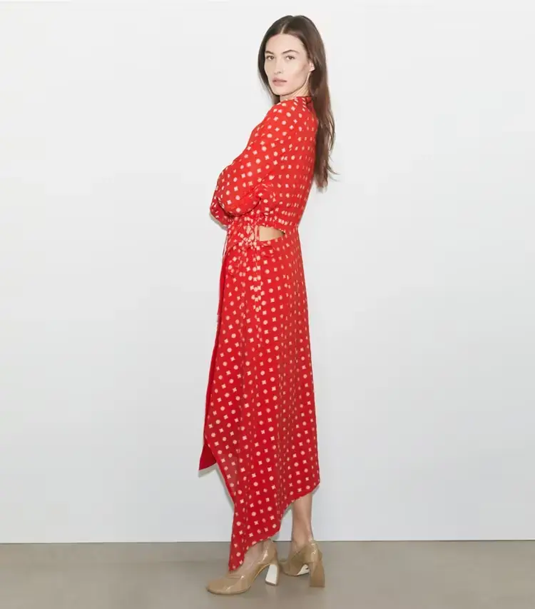 Jacquard Wrap Dress - Image 2