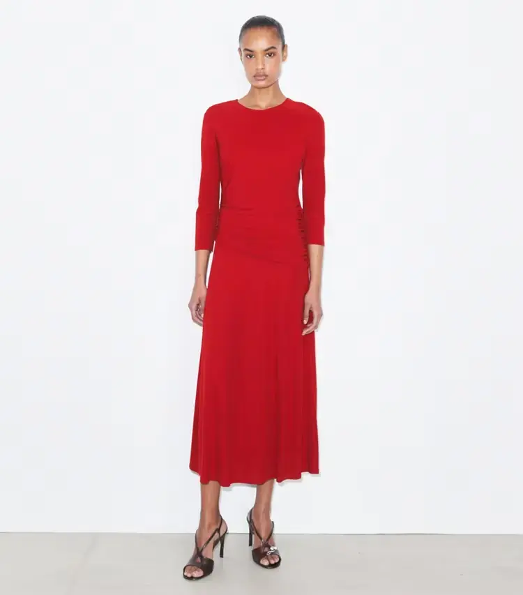 Flared Viscose Dress - Image 2