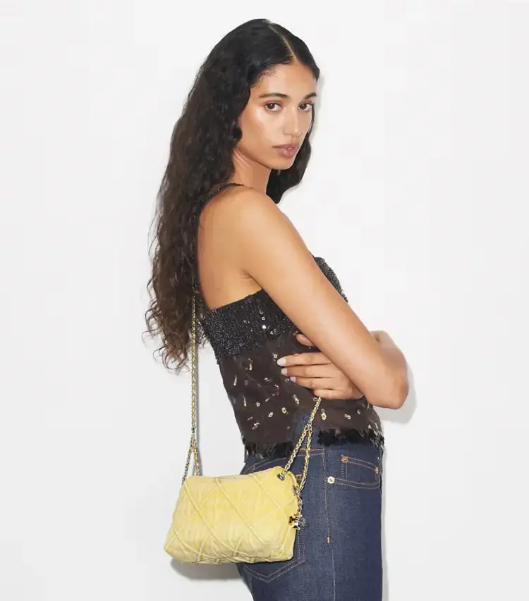 Fleming Denim Soft Crossbody Bag - Image 2