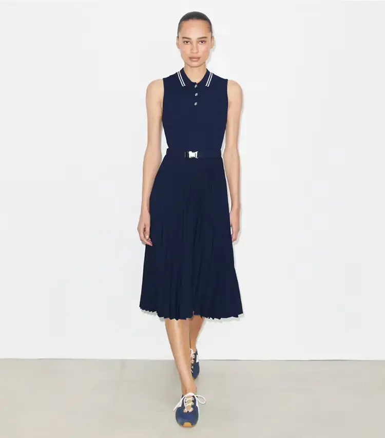 Pleated Viscose Dress - Image 2
