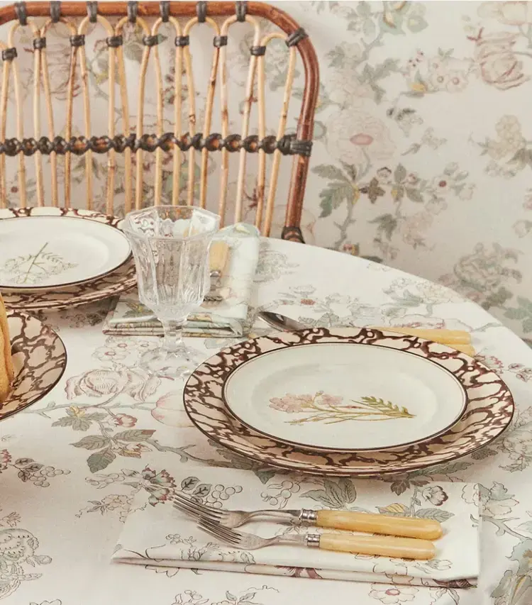 Happy Times Bouquet Round Tablecloth, 108" - Image 3