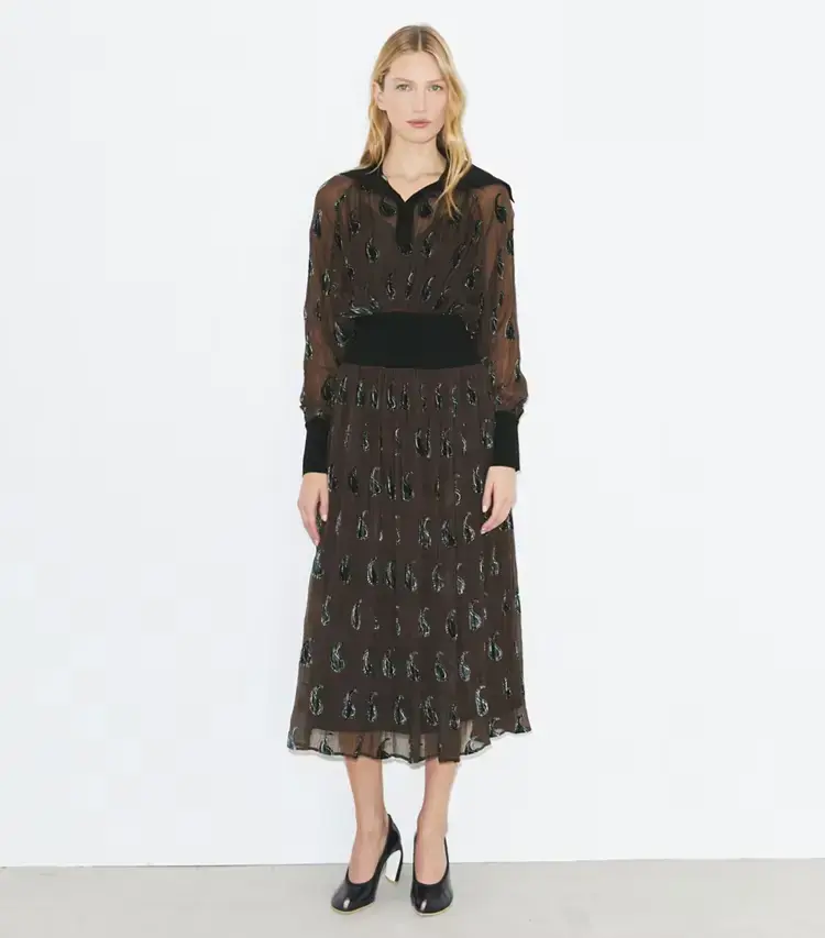 Ribbed Waist Dress - Image 2