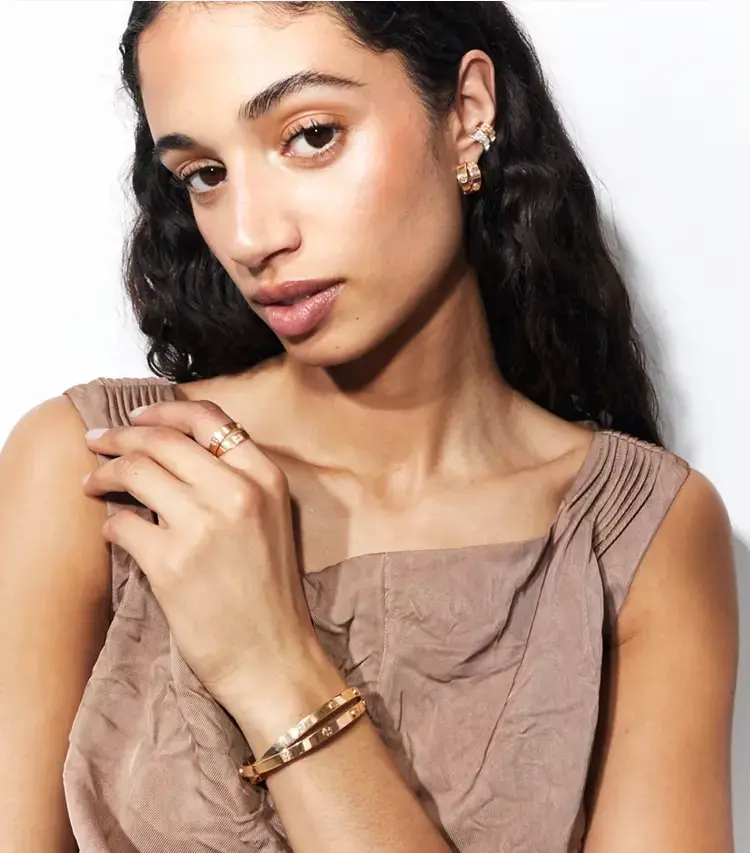 Icon Double Hoop Earrings - Image 3